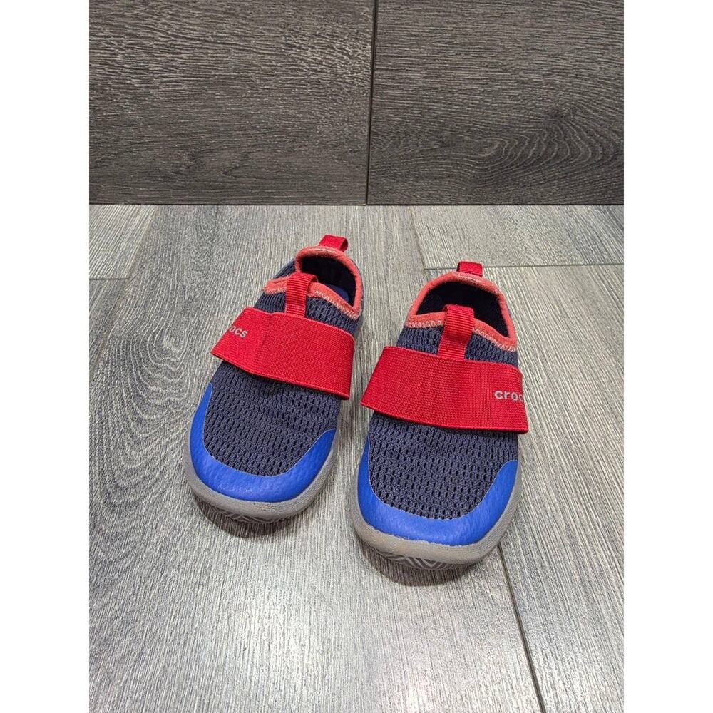 Crocs Kids Size Sz 7 c wift water Easy Ons Blue S000099 - Picture 2 of 10